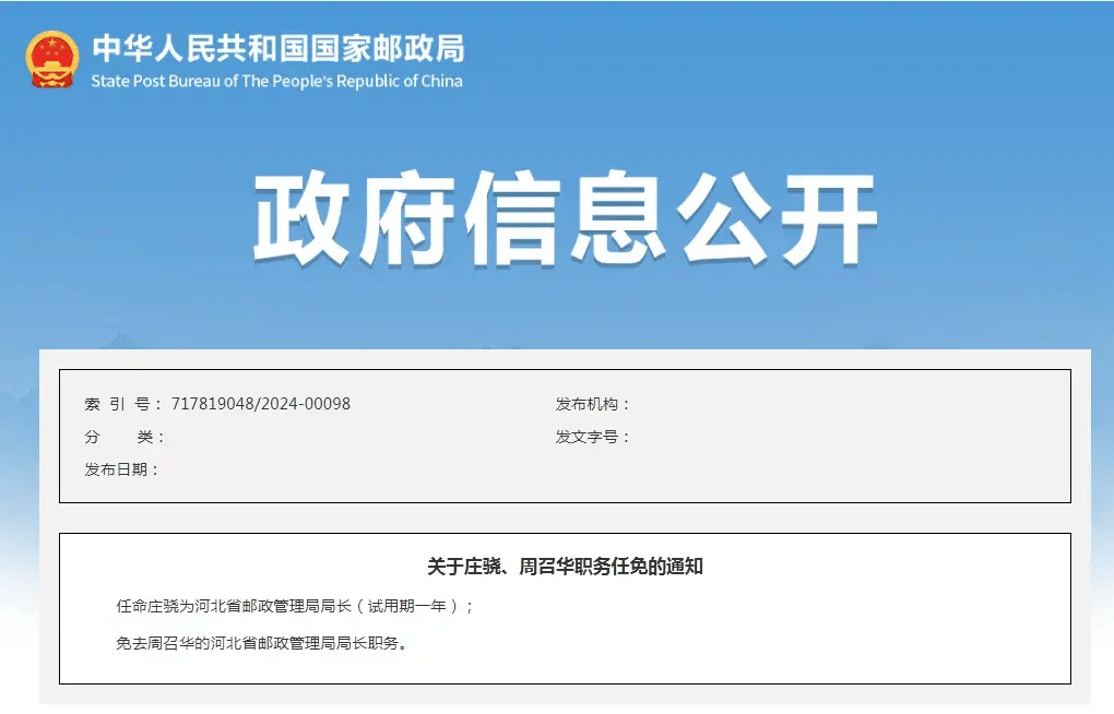 邮政管理局最新任免动态与业界影响分析